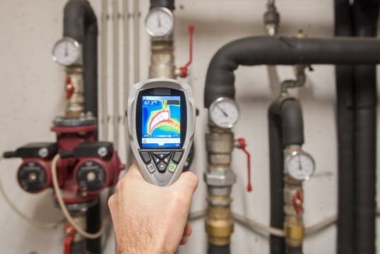 Leak detection service using thermal camera by Homestead Plumbing Pros in Homestead, Florida
